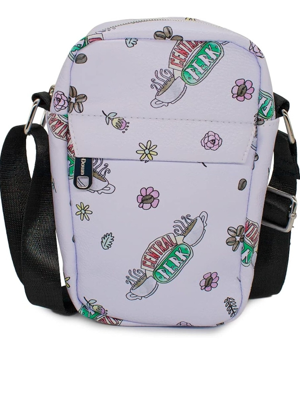 Buckle-Down Lavender Central Perk Print Crossbody Bag